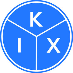 KIX letter logo design on White background. KIX creative Circle letter logo concept. KIX letter design. 