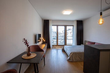 Apartment interior in the morning