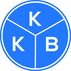 KKB letter logo design on White background. KKB creative Circle letter logo concept. KKB letter design. 