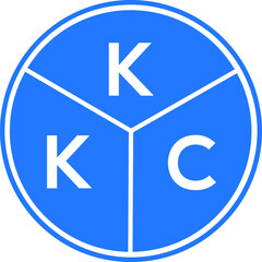 KKC letter logo design on White background. KKC creative Circle letter logo concept. KKC letter design. 