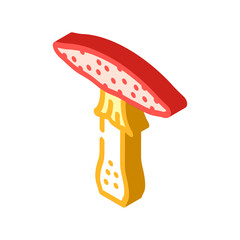 toadstool mushroom isometric icon vector. toadstool mushroom sign. isolated symbol illustration