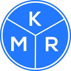KMR letter logo design on White background. KMR creative Circle letter logo concept. KMR letter design. 