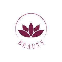 Lotus flower logo icon isolated on white background