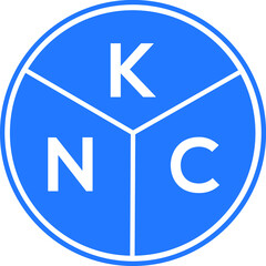 KNC letter logo design on White background. KNC creative Circle letter logo concept. KNC letter design. 
