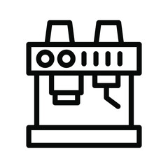 coffee maker line icon illustration vector graphic