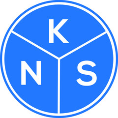 KNS letter logo design on White background. KNS creative Circle letter logo concept. KNS letter design. 