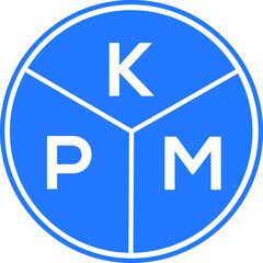 KPM letter logo design on White background. KPM creative Circle letter logo concept. KPM letter design. 