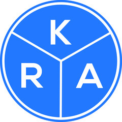 KRA letter logo design on White background. KRA creative Circle letter logo concept. KRA letter design. 