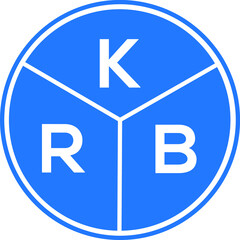 KRB letter logo design on White background. KRB creative Circle letter logo concept. KRB letter design. 