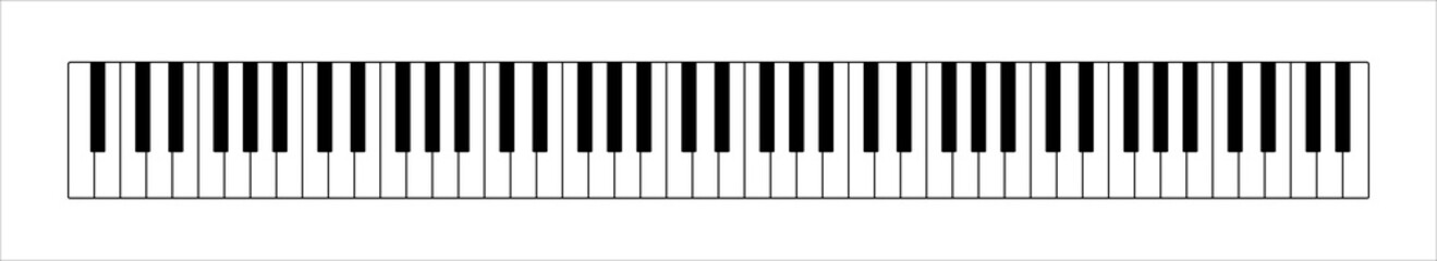 Piano keyboard. Piano vector diagram. Musical instrument illustration. © Sasha