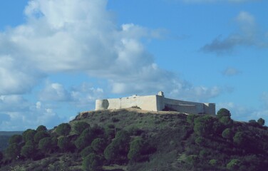 Fortaleza de San Marcos en Sanlúcar de Guadiana, Huelva, España. El castillo se encuentra en una...