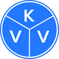 KVV letter logo design on White background. KVV creative Circle letter logo concept. KVV letter design. 
