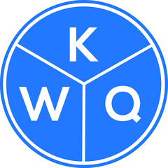 KWQ letter logo design on White background. KWQ creative Circle letter logo concept. KWQ letter design. 
