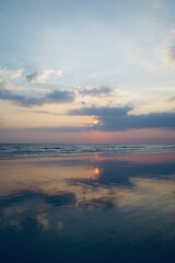 Sunset vibe landscape at Rayong, Thailand.