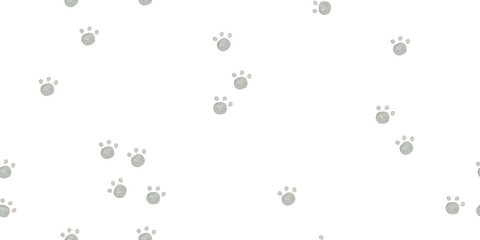 seamless pattern with paw print pattern, cute watercolor illustration on white background, design, print