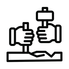 sculpting line icon illustration vector graphic