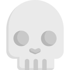 Human skull head skeleton vector halloween icon