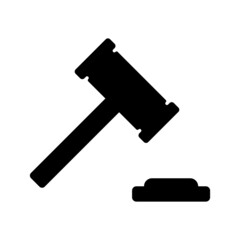 Gavel vector icon on white background. Judge sign