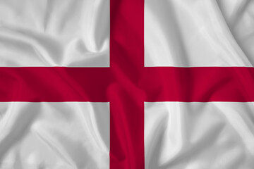 Obraz premium England flag with fabric texture. Close up shot, background