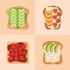 four nutrition toasts