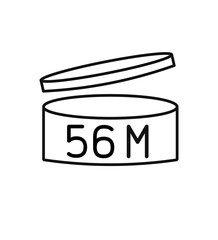 Expiration date 56 month icon. Period after opening symbol. Vector Illustration.