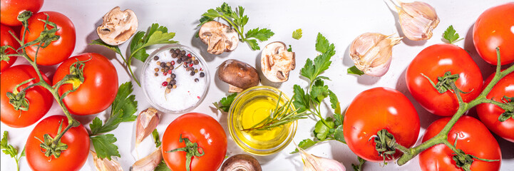 Herb and spices cooking background