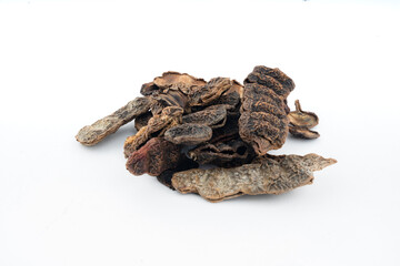 Shikakai - Acacia concinna close up over isolated white background