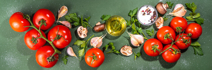 Herb and spices cooking background