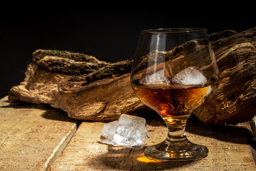 Strong alcohol drink glass