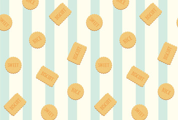 seamless pattern with biscuits for banners, cards, flyers, social media wallpapers, etc.