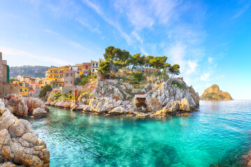 Stunning sunny day over Sant'Elia village.