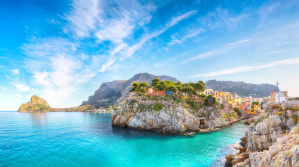 Superb sunny day over Sant'Elia village.