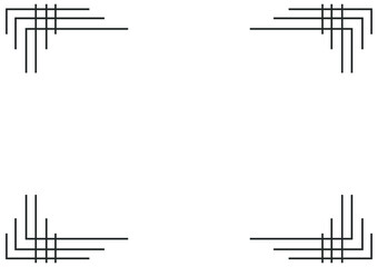 Frame and border isolated vector. Black outline on white bakcground template.
