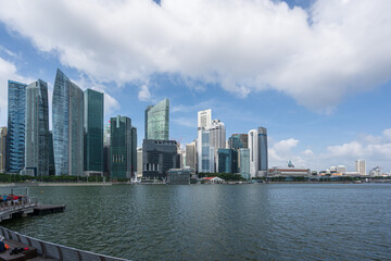panoramic city skyline in singapore
