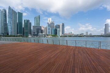 panoramic city skyline in singapore