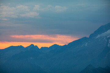 sunrise over the mountains