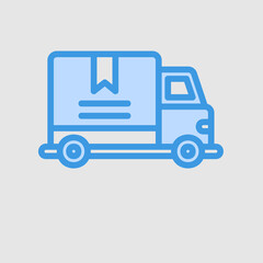 Delivery truck icon in blue style about black friday, use for website mobile app presentation