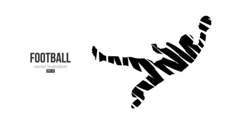 Abstract silhouette of a NFL american football player man in action isolated white background. Vector illustration © Yevheniia