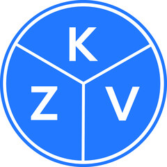 KZV letter logo design on white background. KZV  creative circle letter logo concept. KZV letter design.
