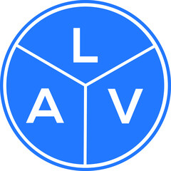 LAV letter logo design on white background. LAV  creative circle letter logo concept. LAV letter design.
