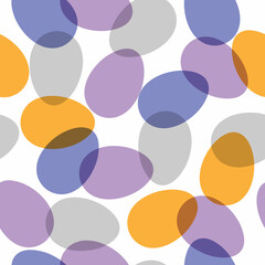 Easter eggs seamless pattern, spring vector background, colorful endless pattern, eggs ornaments