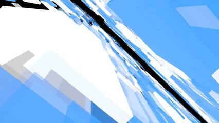 Obraz premium ブロック トンネル 青 シンプル VJ [別Verあり]