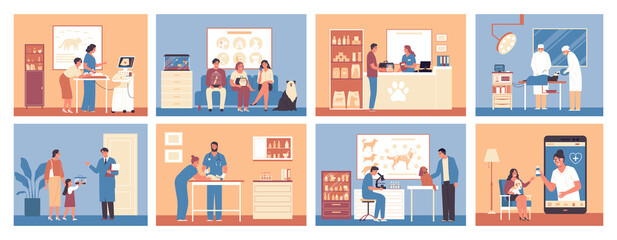 Obraz premium Veterinary Color Compositions Set