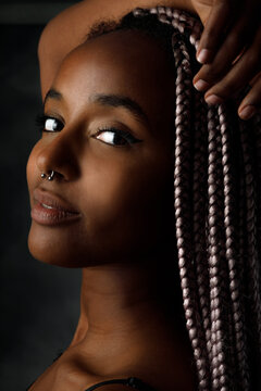 Beautiful african woman portrait. Ethiopian woman.