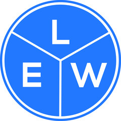 LE letter logo design on White background. LEW creative Circle letter logo concept. LEW letter design.  © Faisal