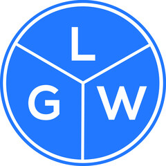 LGW letter logo design on White background. LGW creative Circle letter logo concept. LGW letter design. 
