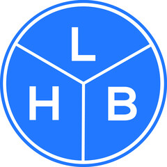 LHB letter logo design on White background. LHB creative Circle letter logo concept. LHB letter design. 
