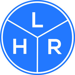 LHR letter logo design on White background. LHR creative Circle letter logo concept. LHR letter design. 
