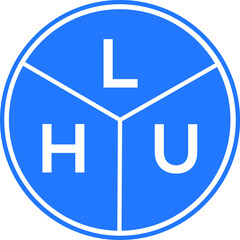 LHU letter logo design on White background. LHU creative Circle letter logo concept. LHU letter design. 
