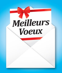 MEILLEURS VOEUX CARTE + ENVELOPPE